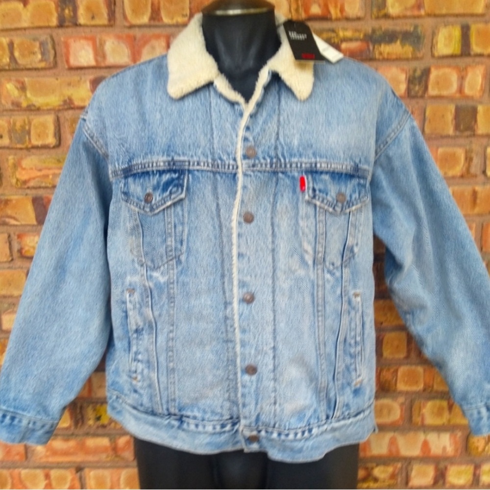 Levi's Denim Jacket Sherpa Type lll  Women's Medium NEW Jeans Fable Premium